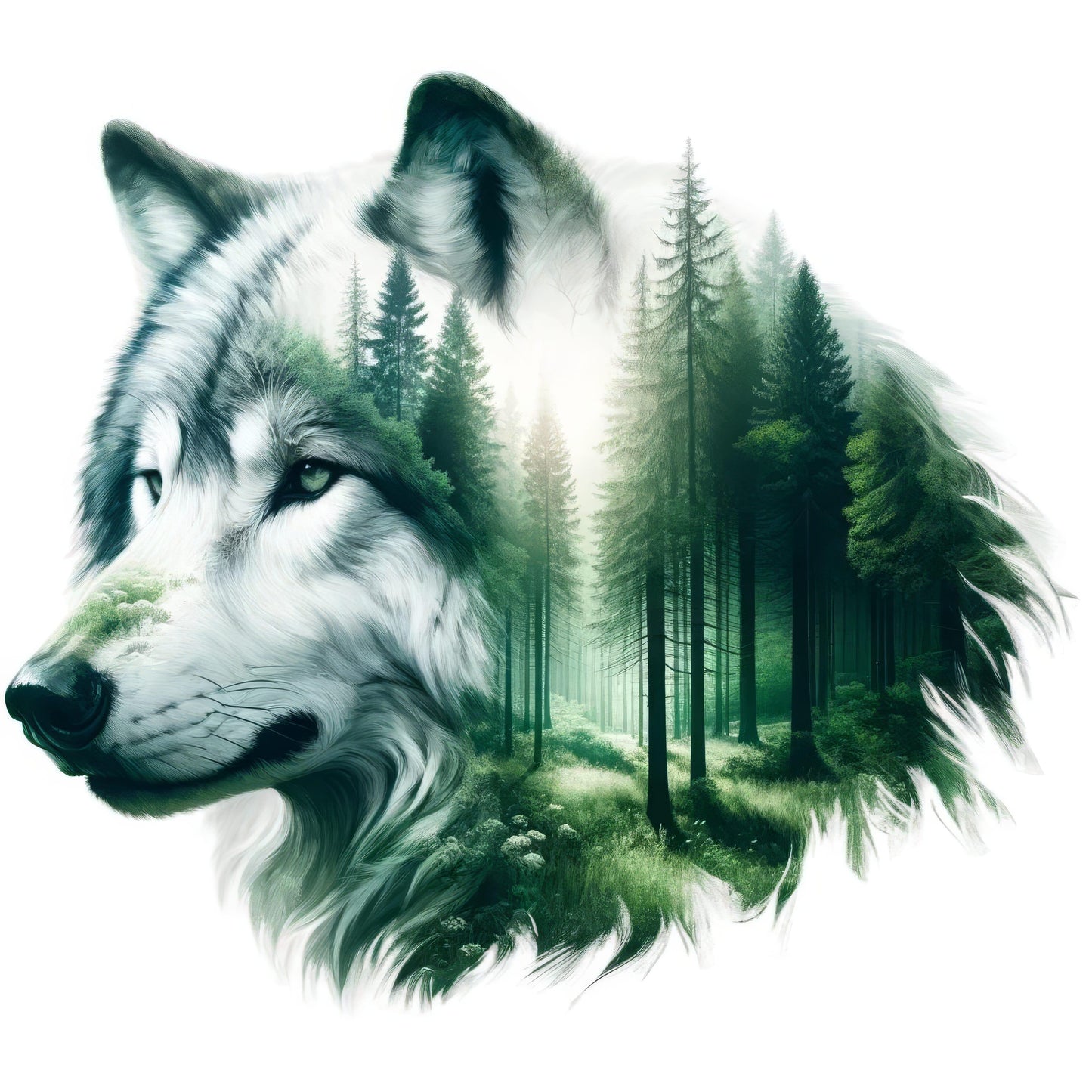 Enamel Mug Wolf in the Green