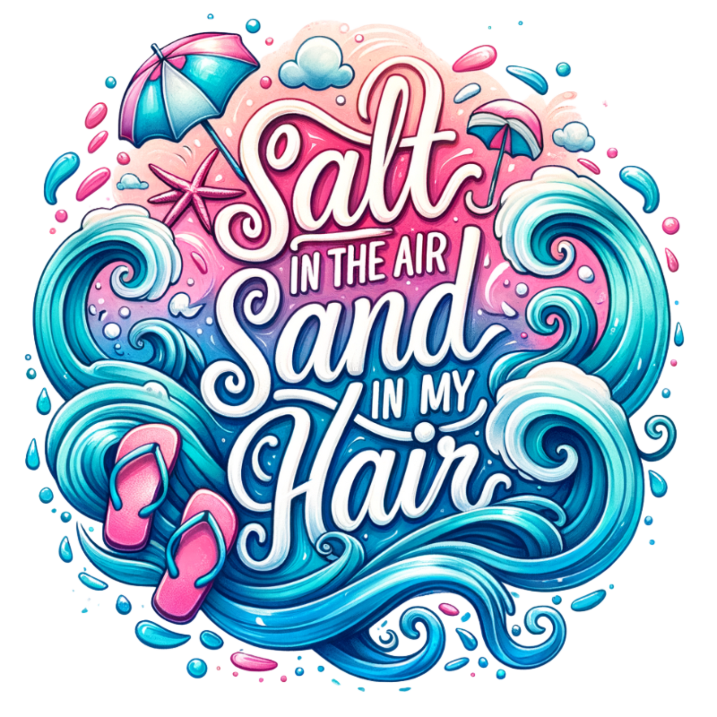Women’s micro-rib tank top "SALT in the Air, SAND in my HAIR"