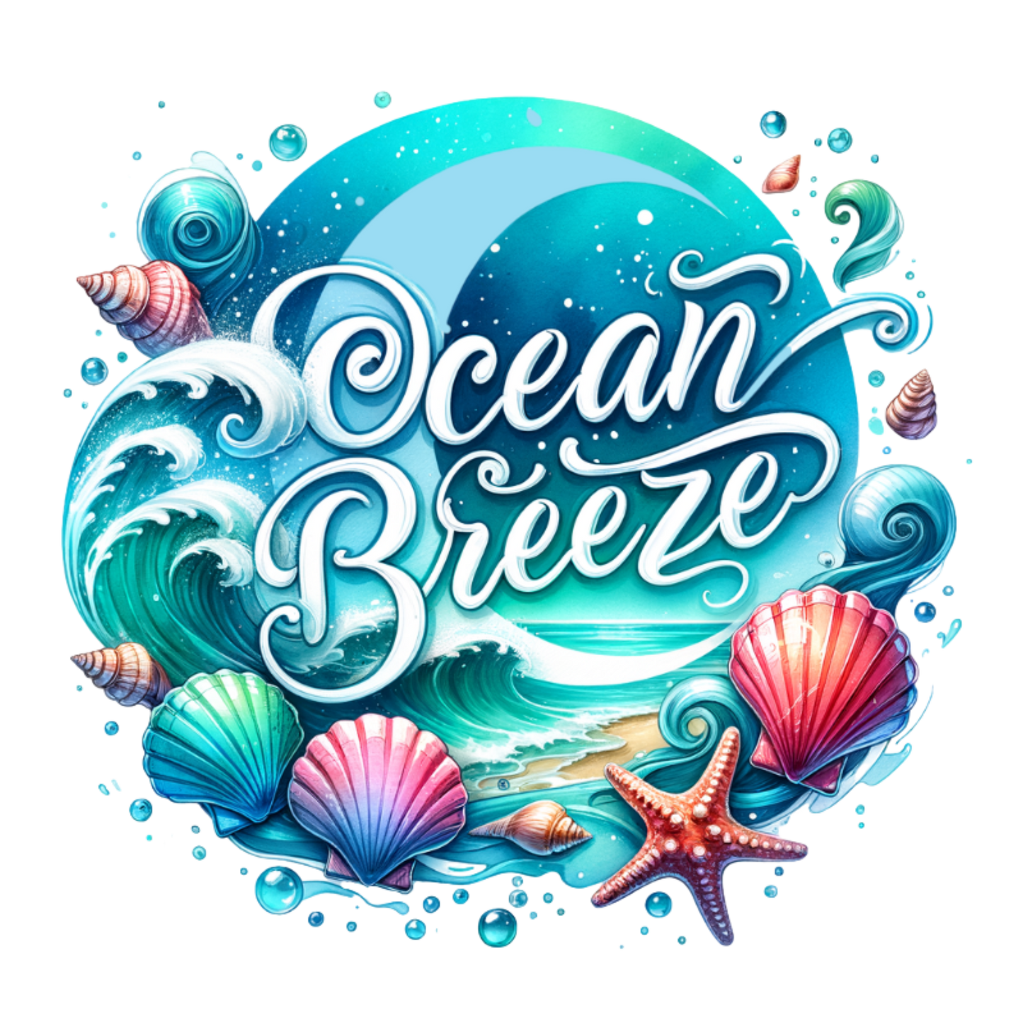 Travel mug with a handle "OCEAN BREEZE"