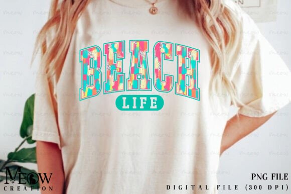 Unisex classic tee "BEACH" Varsity Letters Tropical