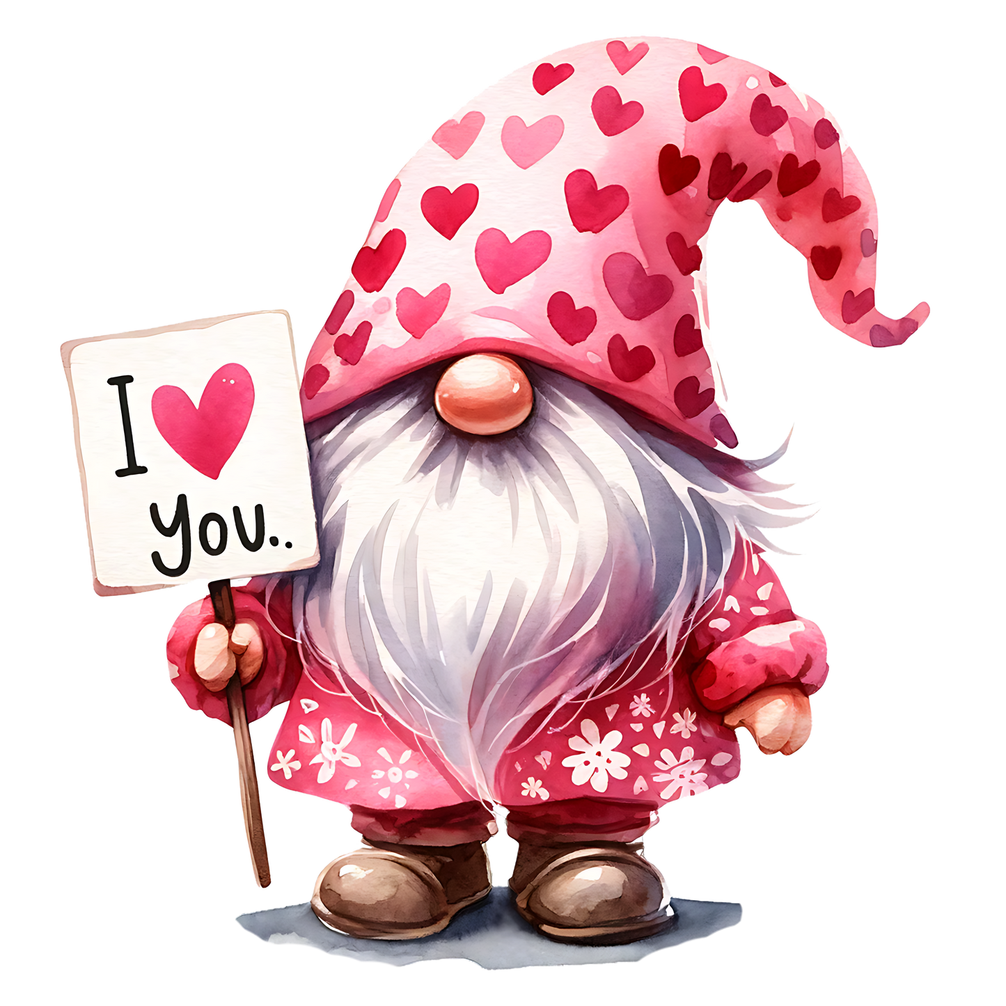 Gnome #4 I Heart You Sign Enamel Mug