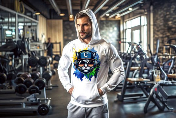 Unisex t-shirt "Cool Cat with Earphones"