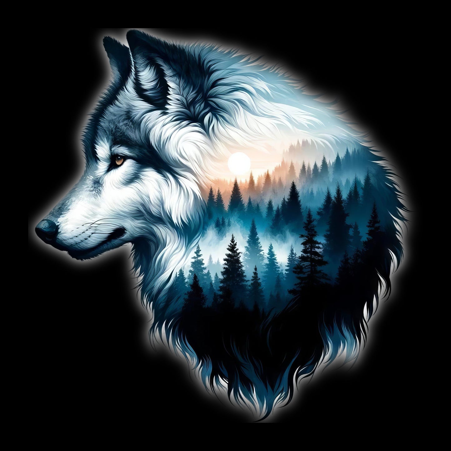 Tote bag Wolf Dawn's First Light