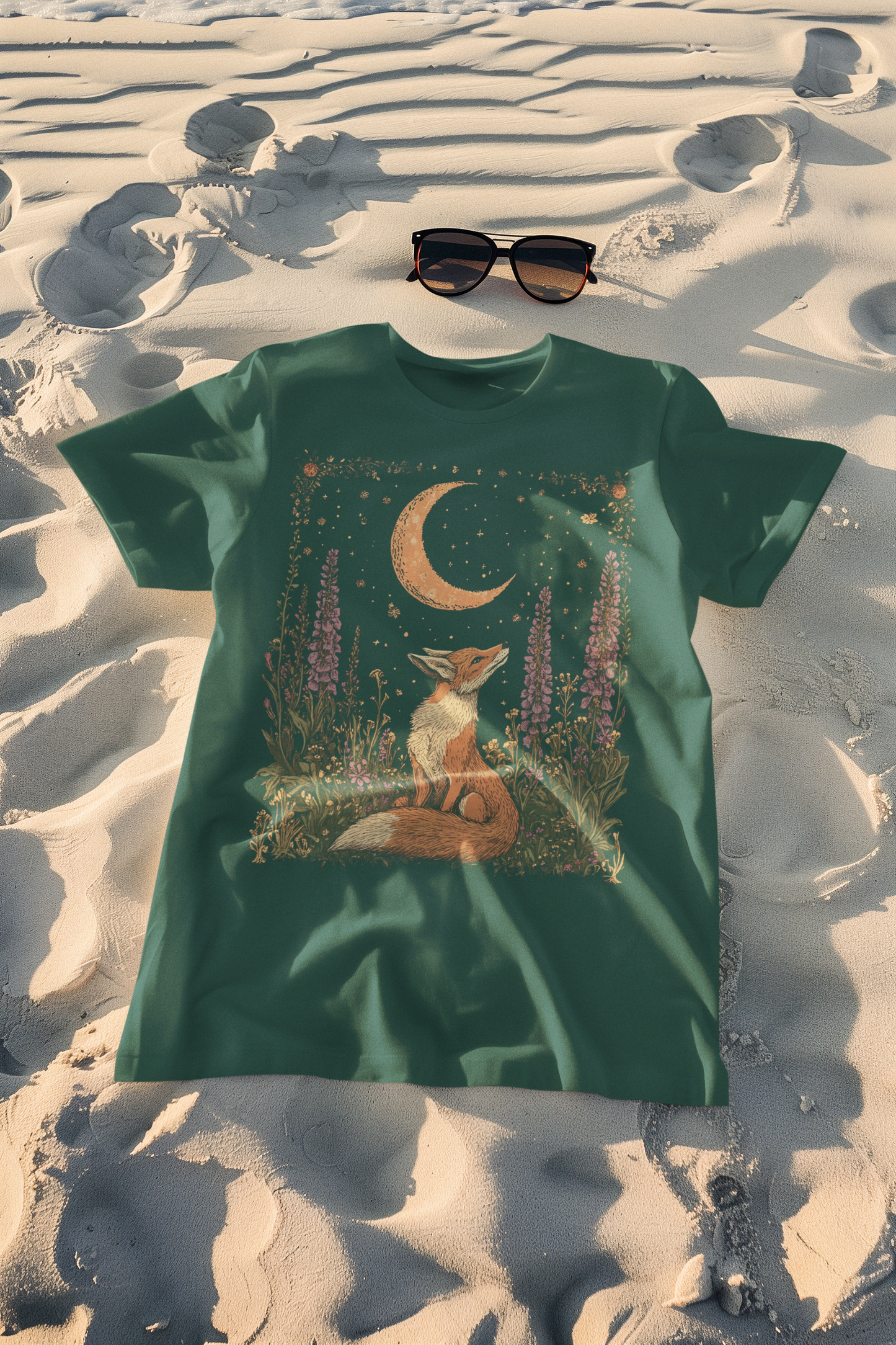 Unisex classic tee "Celestial Moon with Fox 04"