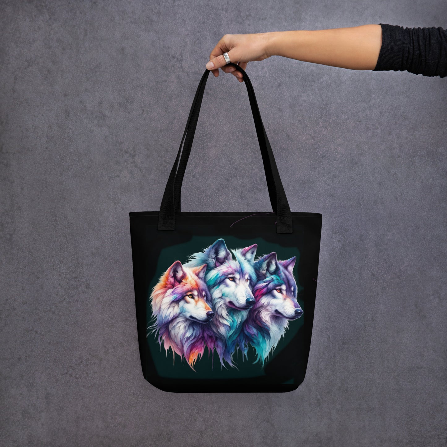 Tote bag The Colorful Pack Wolves