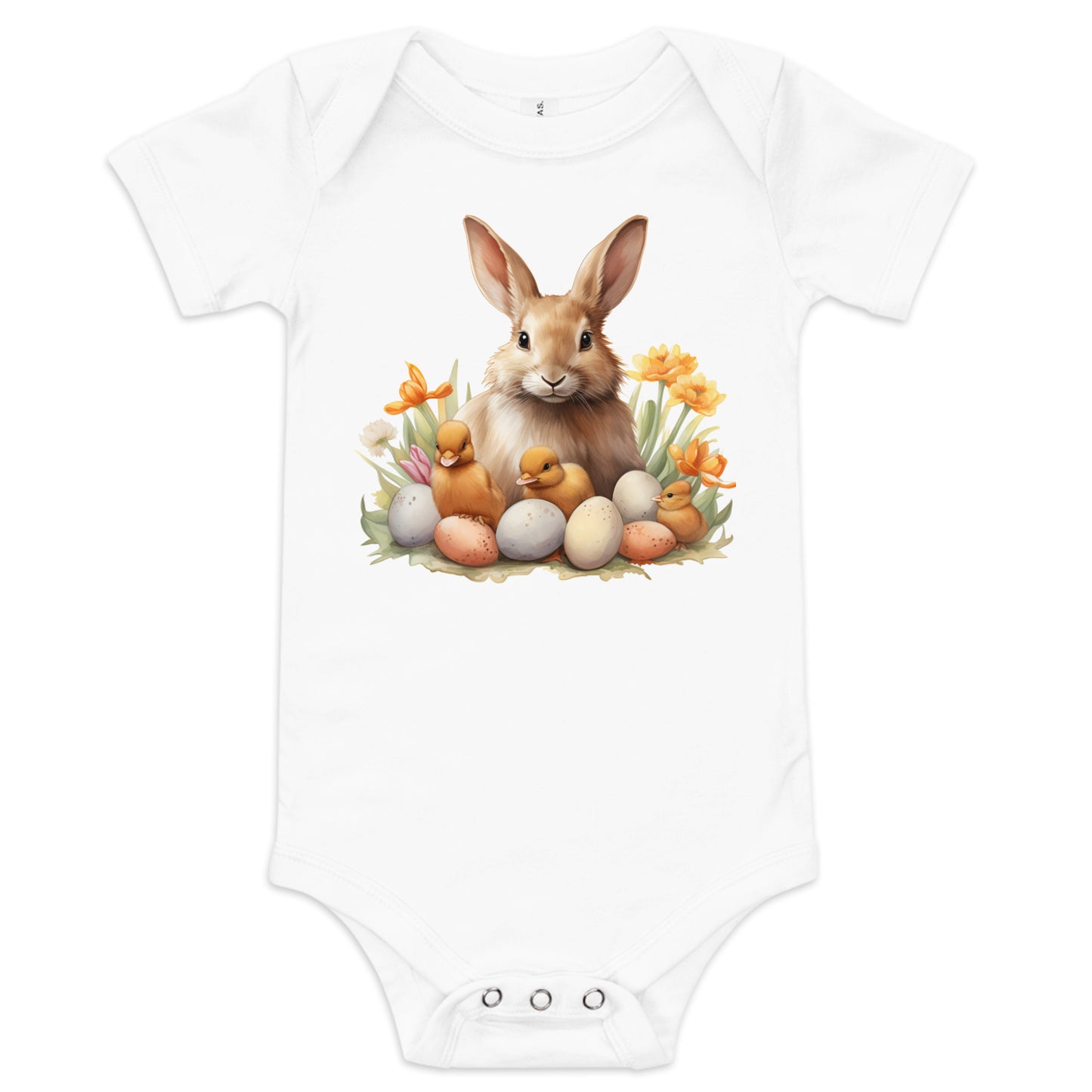 Baby Short Sleeve One Piece "One Cute Bunny"