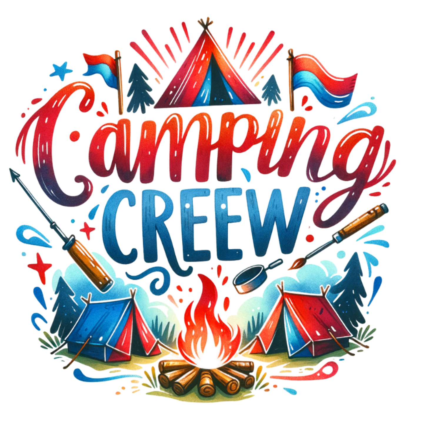 Unisex classic tee "CAMPING CREW" GILDAN
