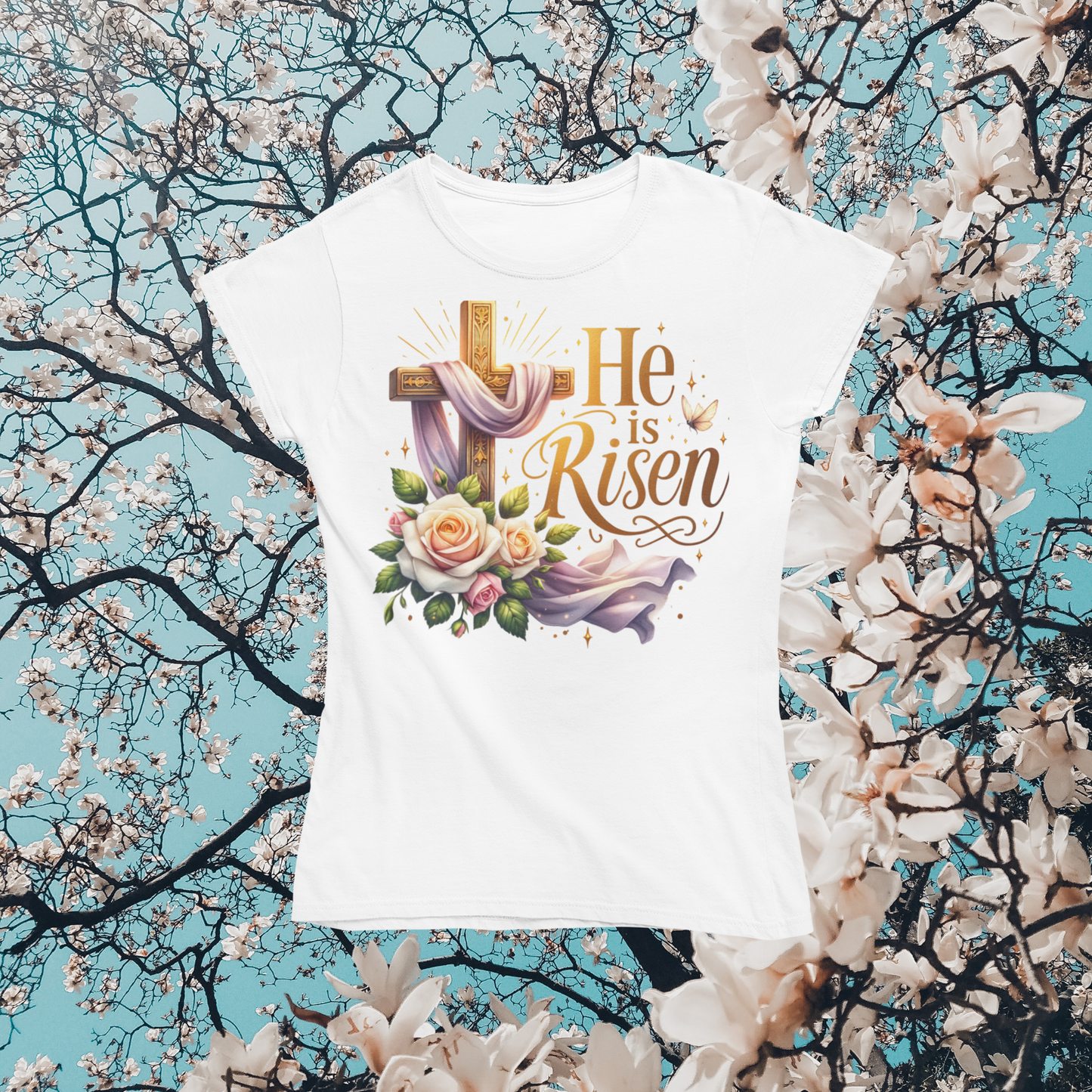 Softstyle Unisex T-Shirt "He is Risen" Gildan