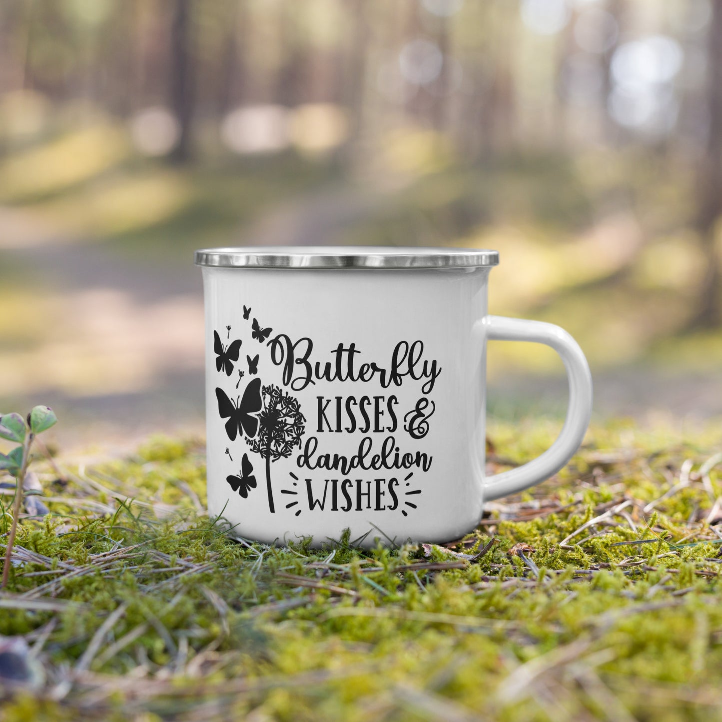 Butterfly Kisses - Enamel Mug