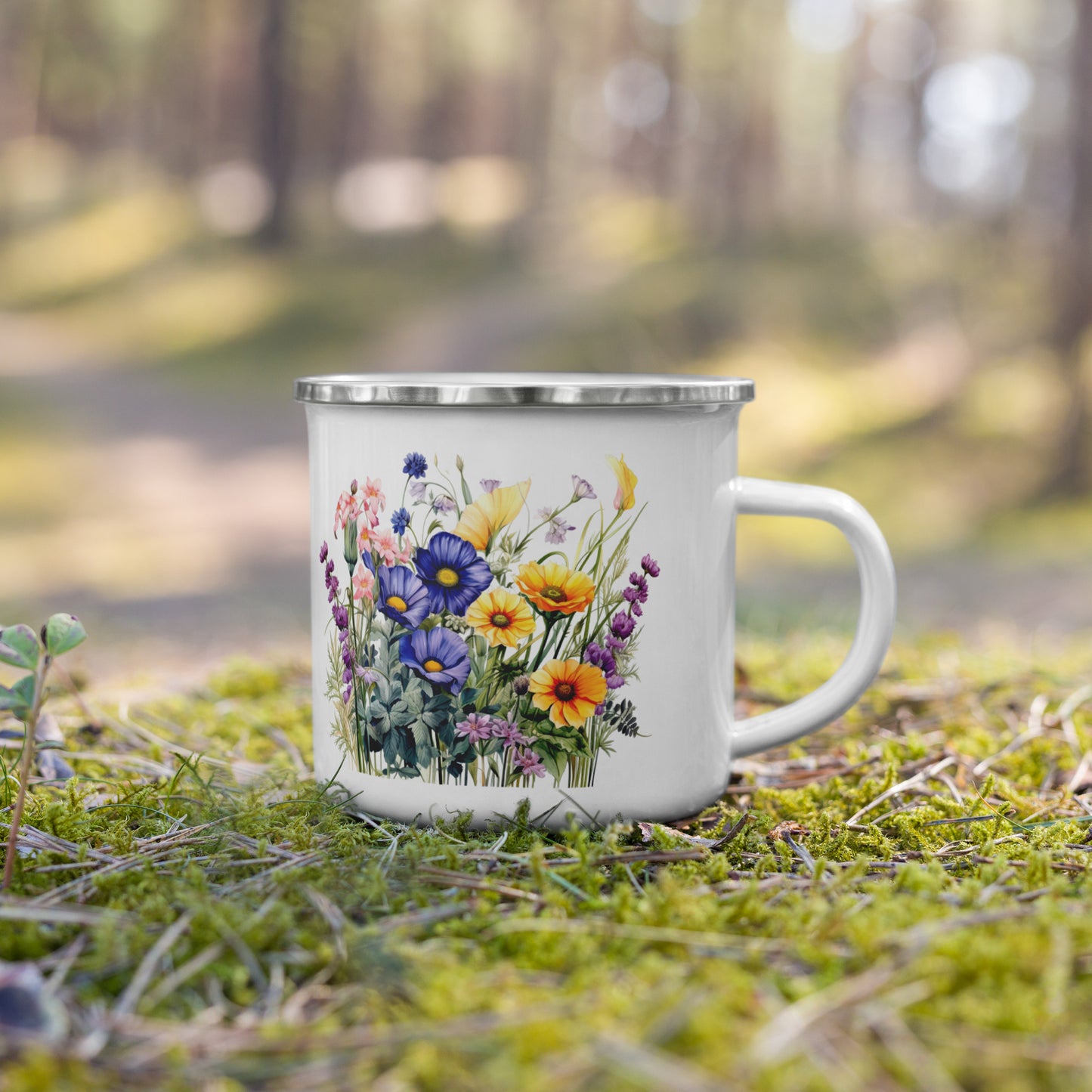 Enamel Mug Spring Flower Collection 01