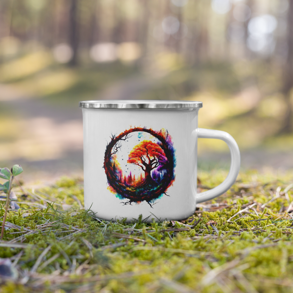 Tree Circle - Enamel Mug