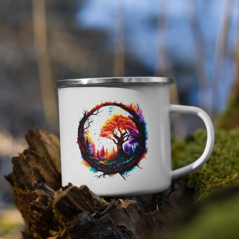 Tree Circle - Enamel Mug