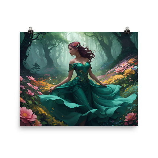 Poster "The Lady in Green" Enhanced Matte