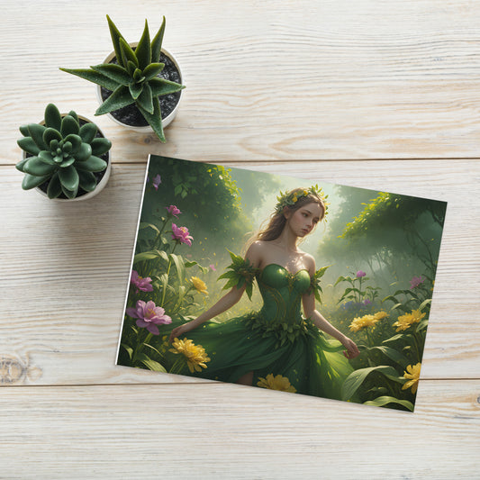 Greeting Card "Dancing through the Flowers"