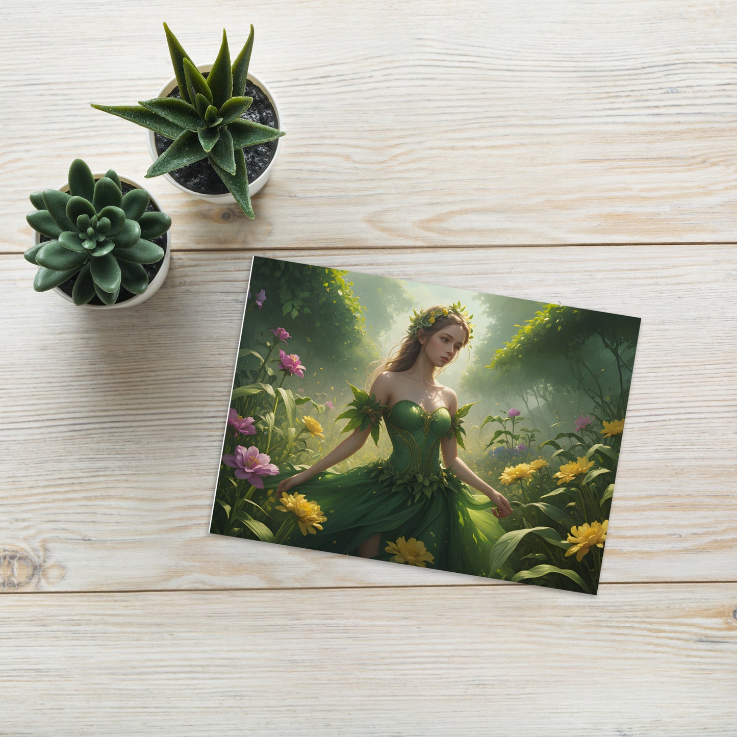 Greeting Card "Dancing through the Flowers"