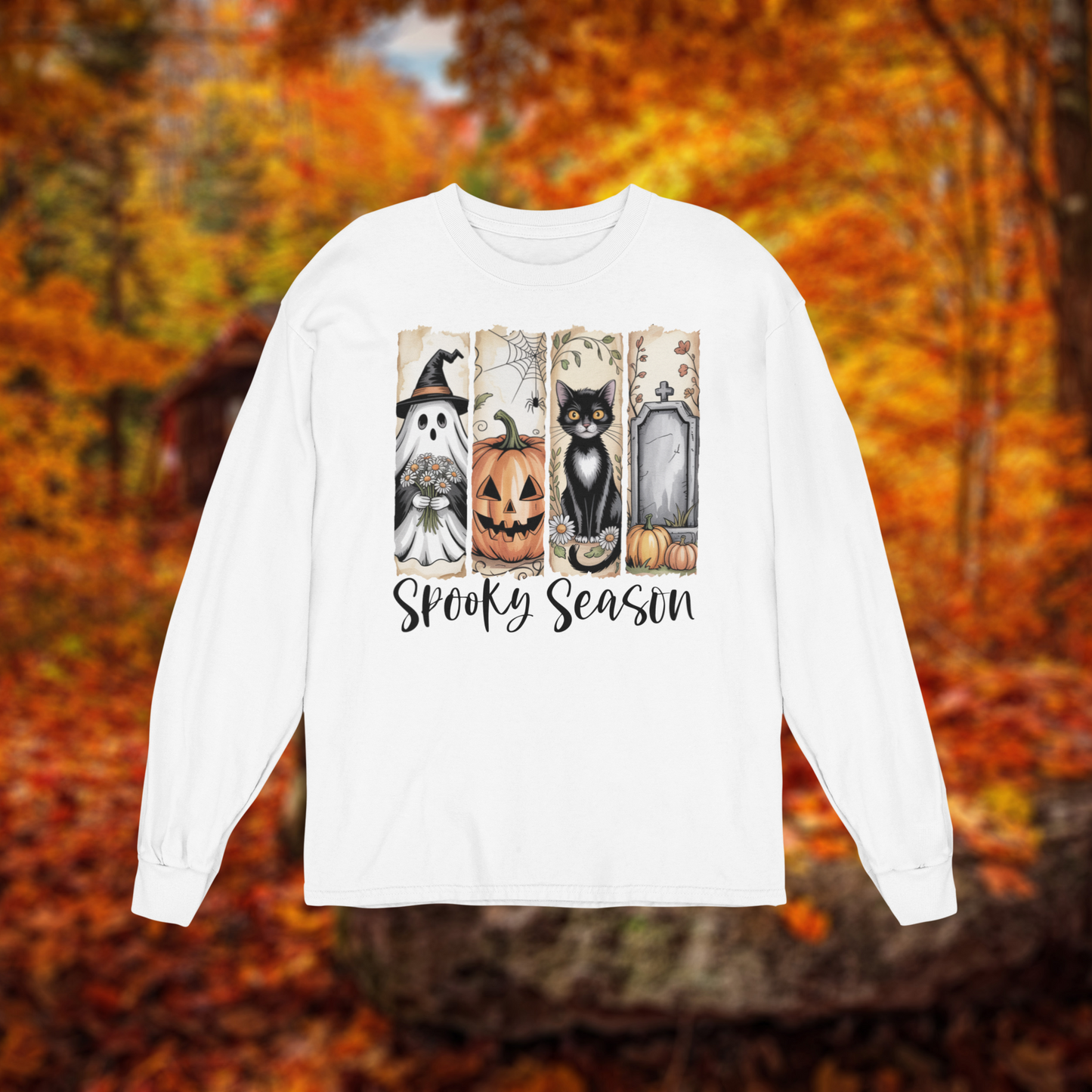 Unisex Long Sleeve Tee "Spooky Season" for Halloween BC3501