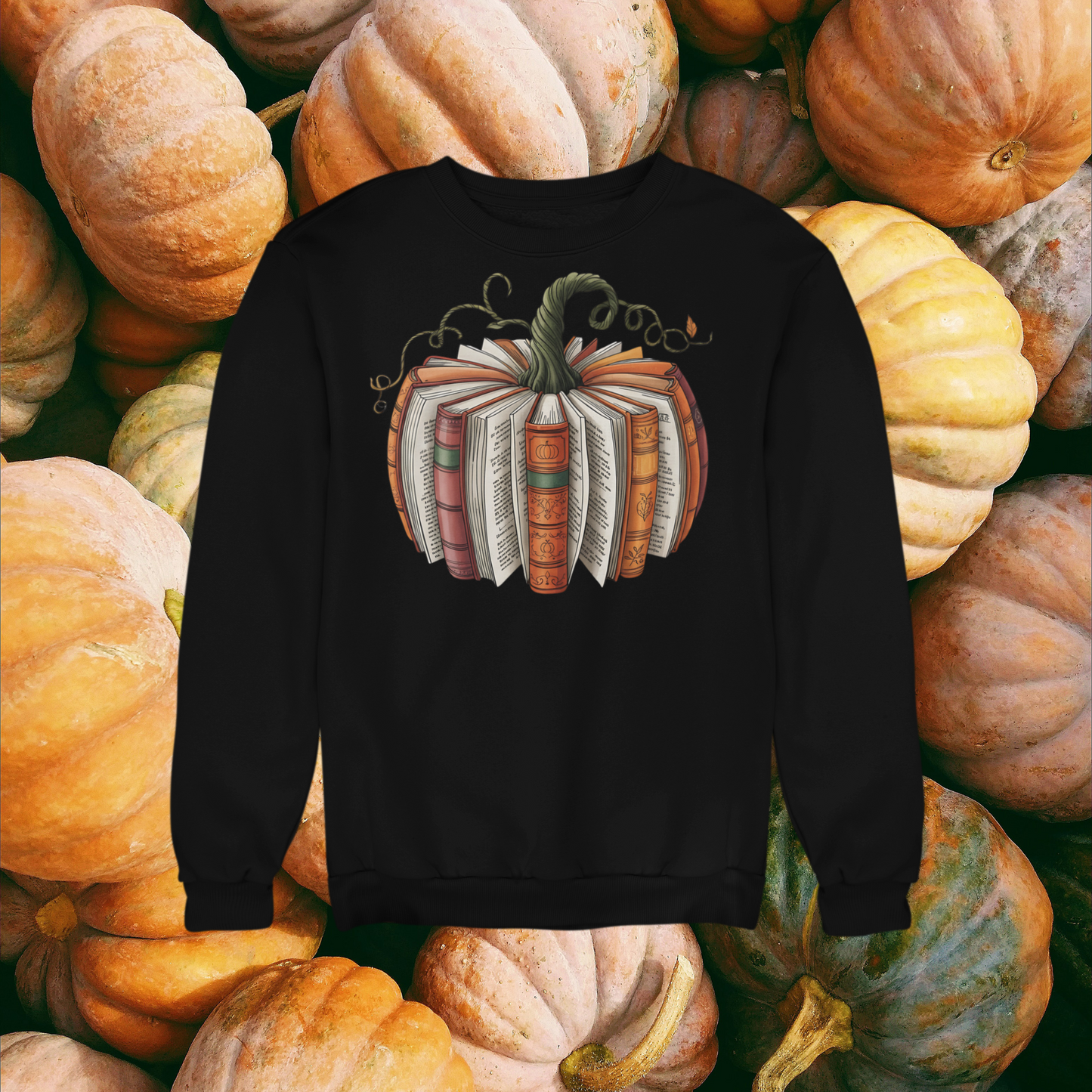 Unisex Long Sleeve Tee "Pumpkin with Pages" BC3501