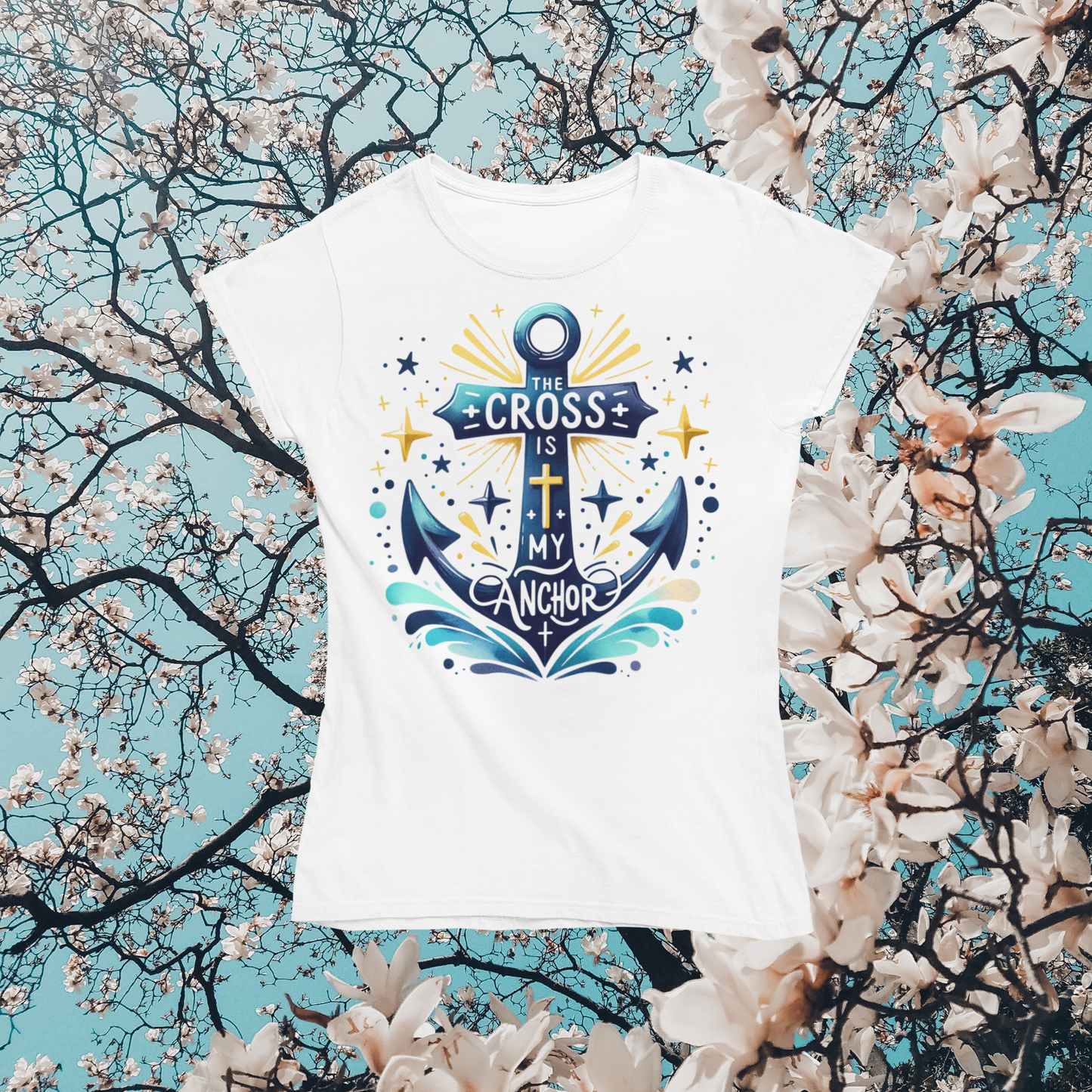 Softstyle Unisex T-Shirt "The Cross Is My Anchor" Gildan