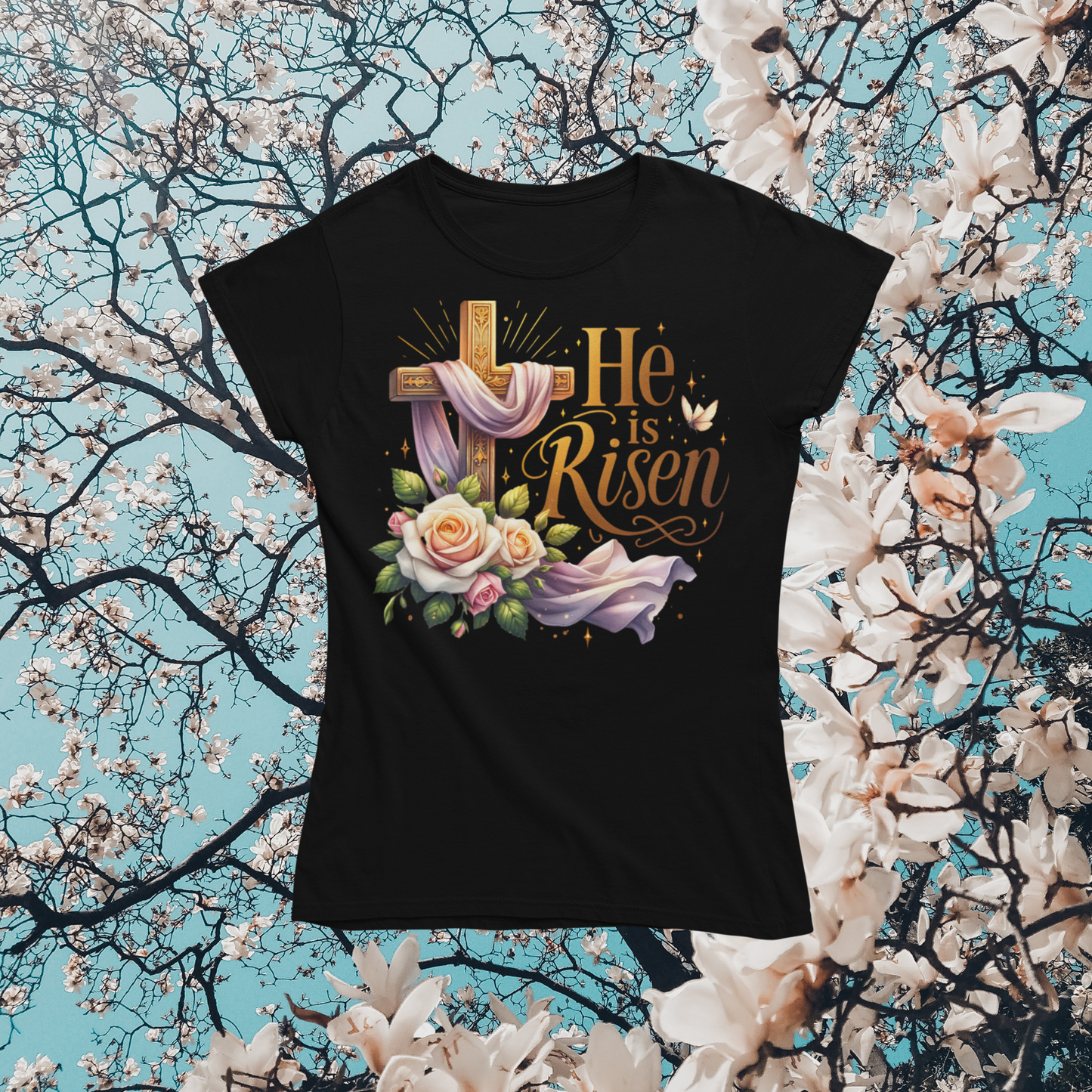 Softstyle Unisex T-Shirt "He is Risen" Gildan