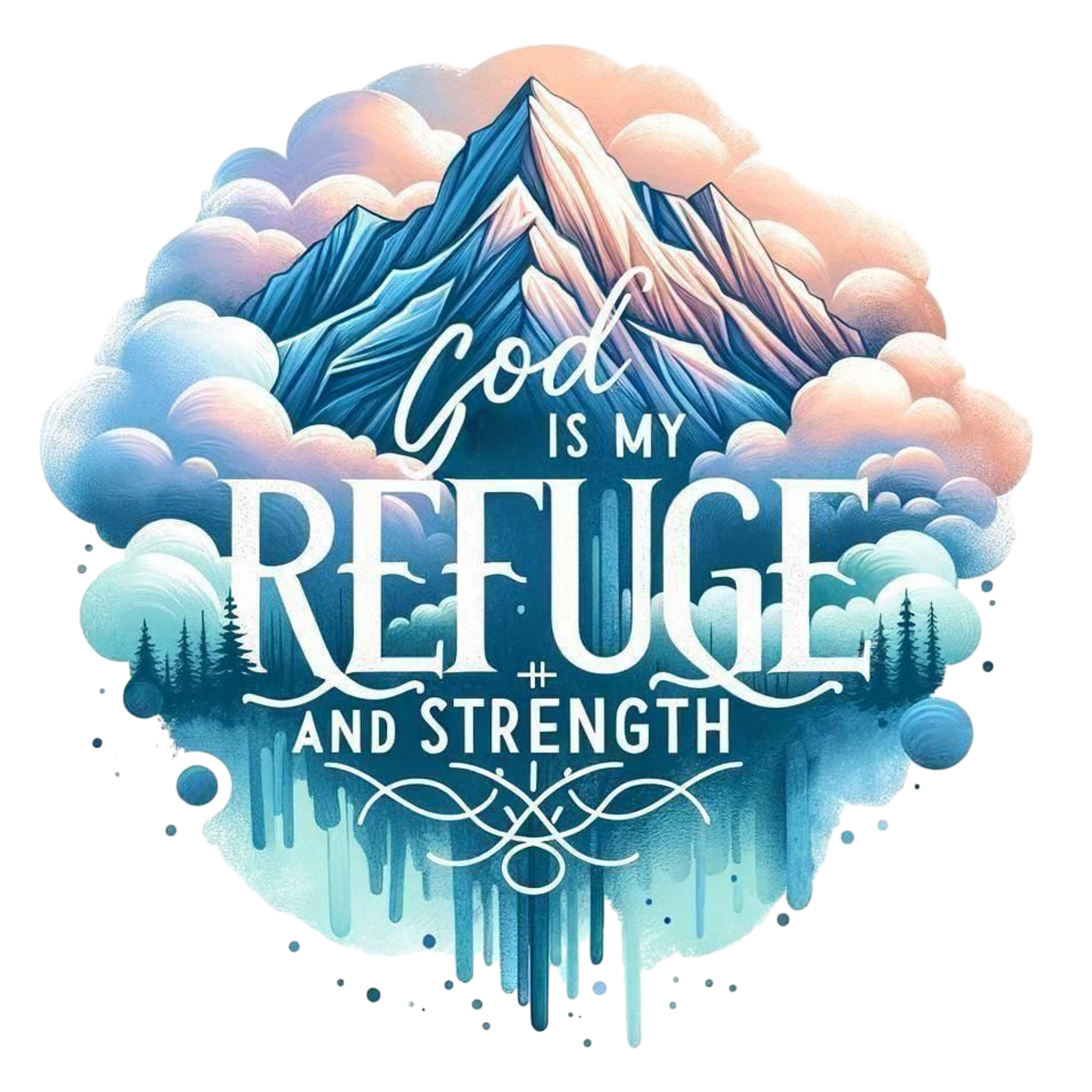 Softstyle Unisex T-Shirt "God is My "Refuge and STRENGTH" Gildan