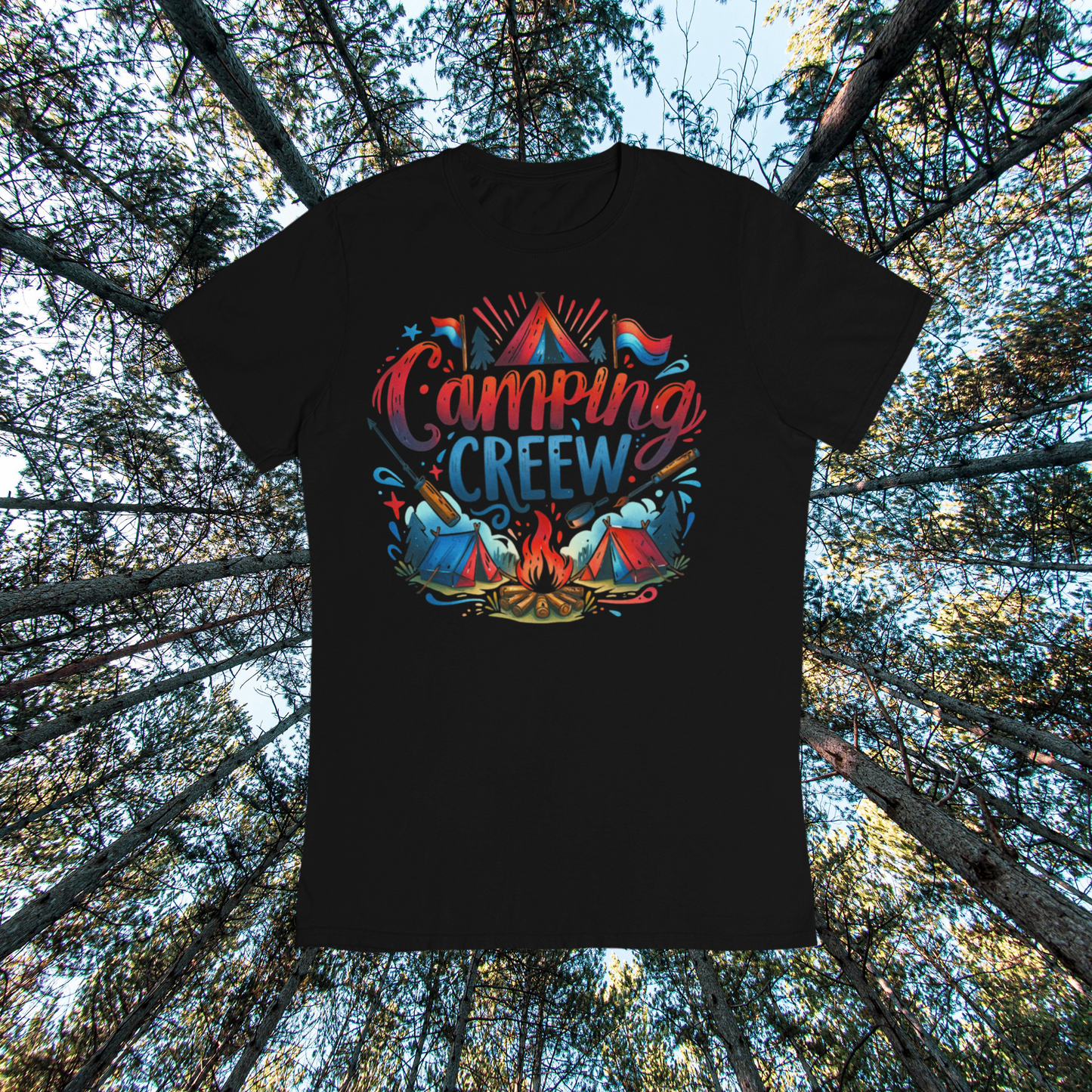 Unisex classic tee "CAMPING CREW" GILDAN