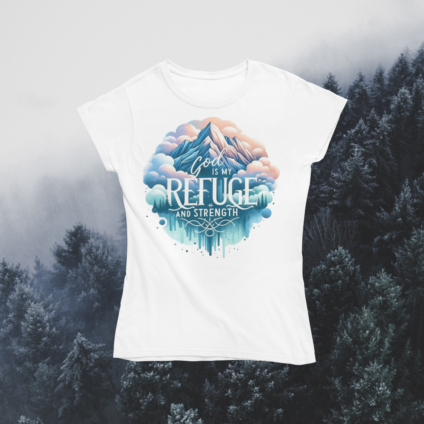 Softstyle Unisex T-Shirt "God is My "Refuge and STRENGTH" Gildan