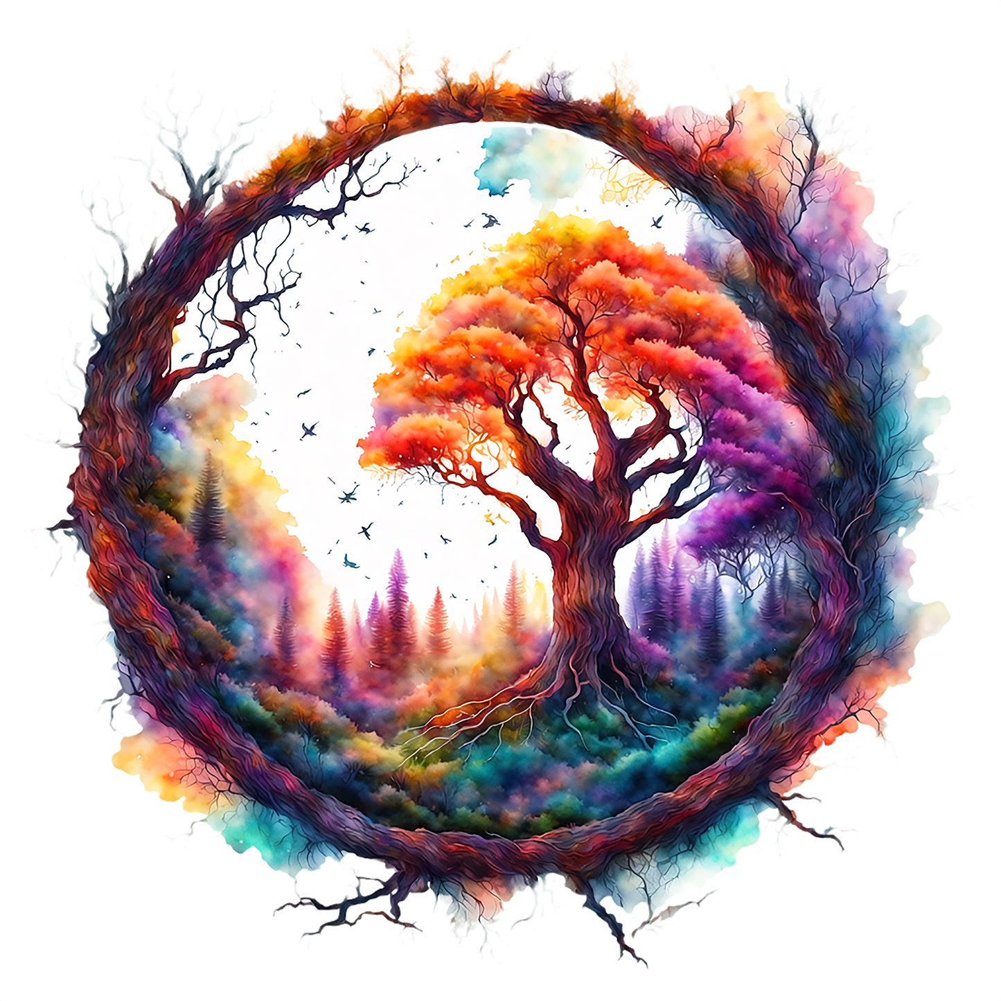 Tree Circle - Enamel Mug