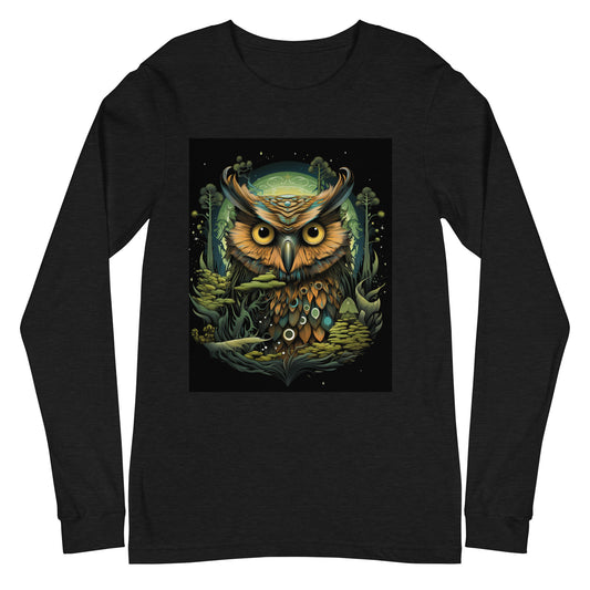 Owl "Forest Green" Unisex Long Sleeve Tee