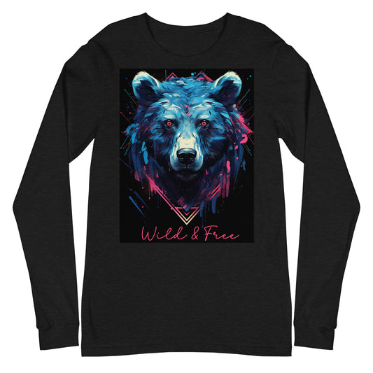 Bear "Wild & Free" Unisex Long Sleeve Tee