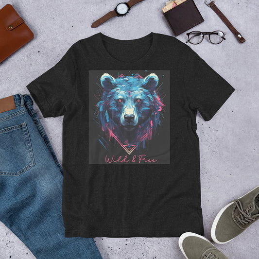 Bear "Wild & Free" Unisex T shirt