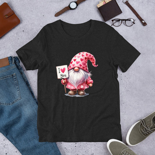 Gnome Love #4 - I Heart You Unisex t-shirt