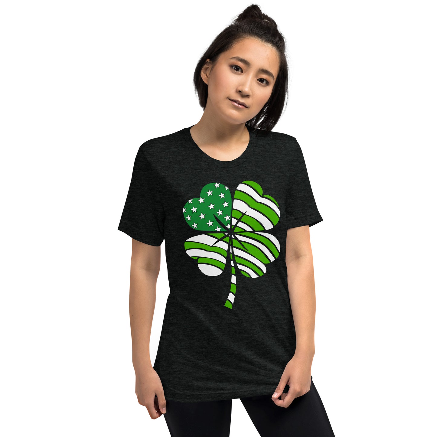 St. Patrick's, Patriotic, 4-Leaf Clover, Unisex Short Sleeve, T-shirt