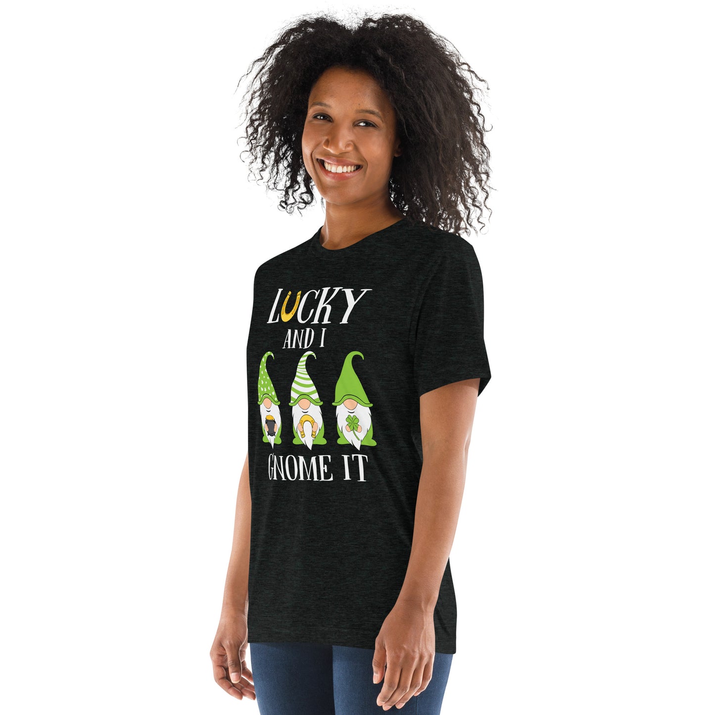 St. Patrick's, Lucky and I Gnome It, Unisex Short Sleeve, T-shirt