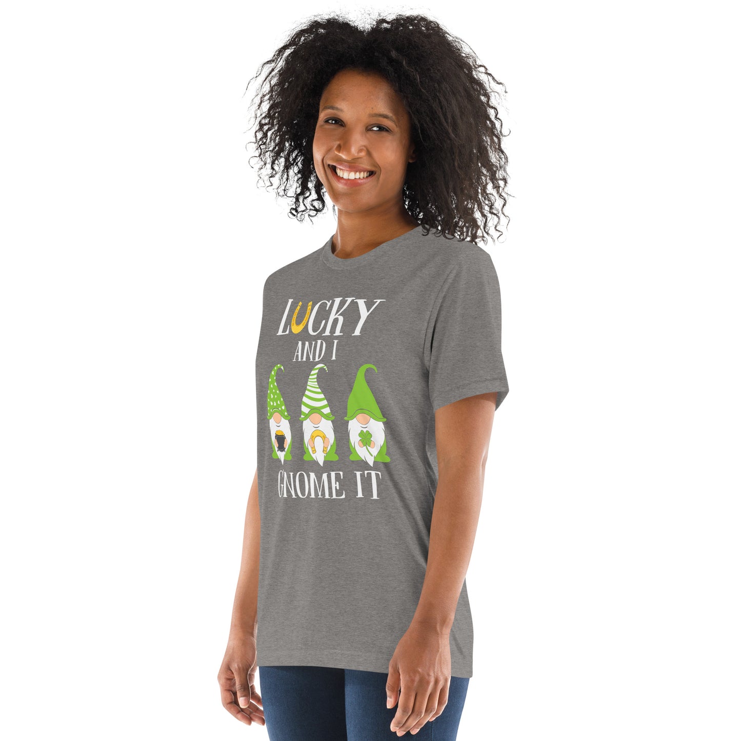 St. Patrick's, Lucky and I Gnome It, Unisex Short Sleeve, T-shirt