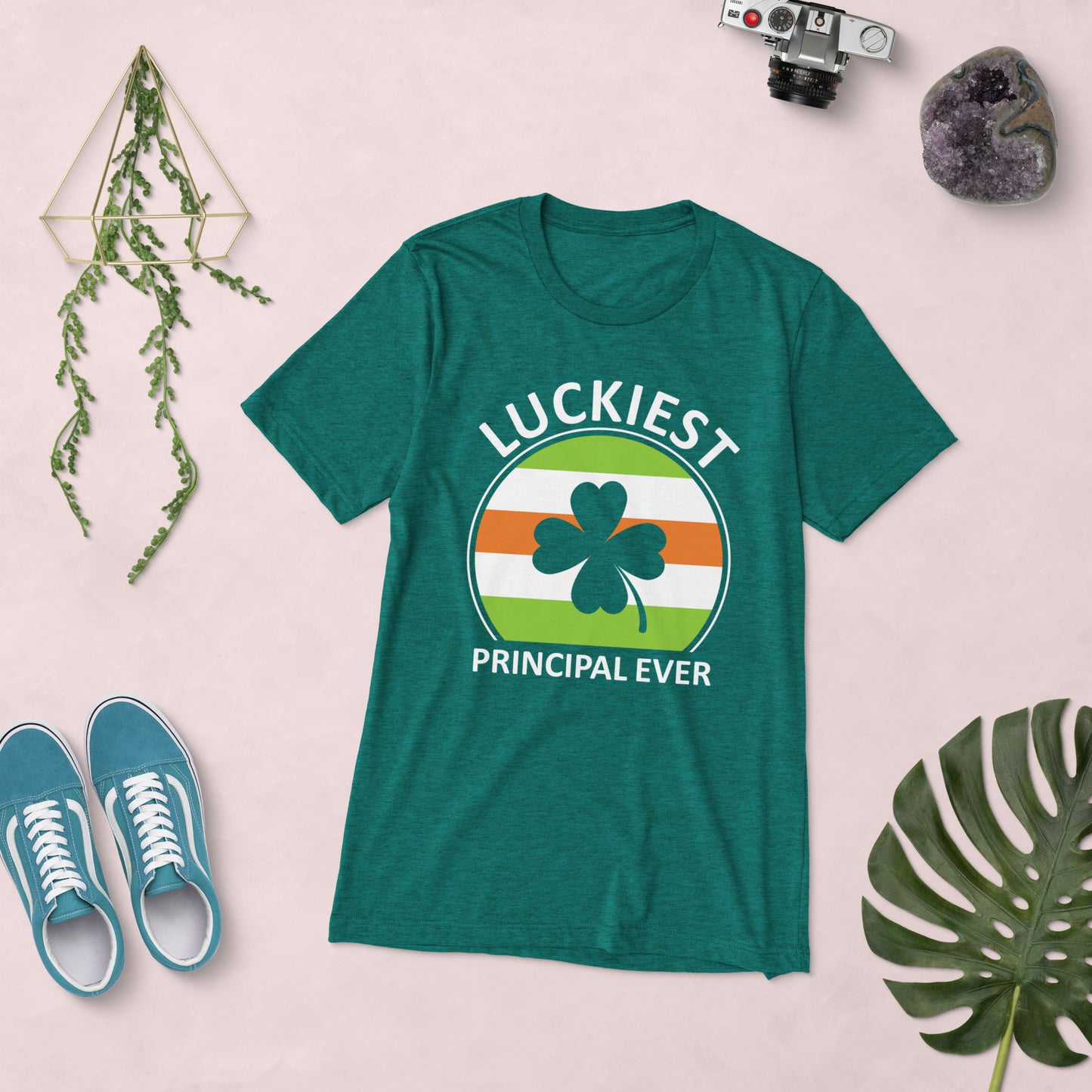 St. Patrick's, Luckiest Principal, Unisex Short Sleeve, T-shirt