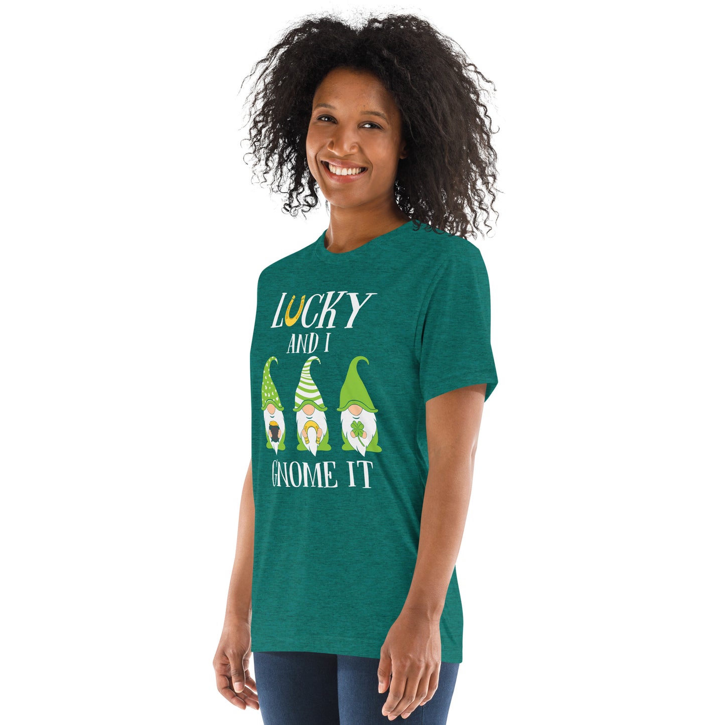 St. Patrick's, Lucky and I Gnome It, Unisex Short Sleeve, T-shirt
