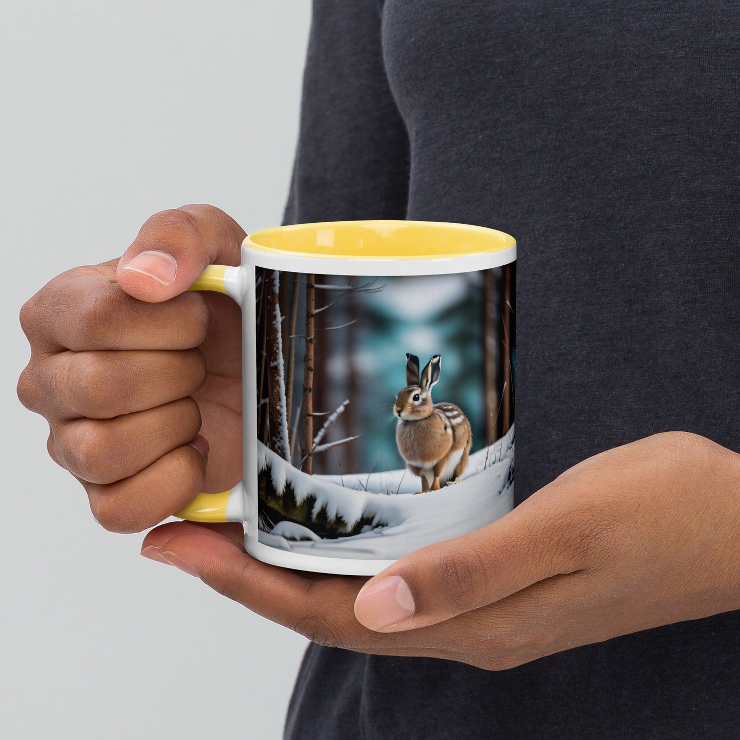 Snowshoe Hare - Mug with Color Inside