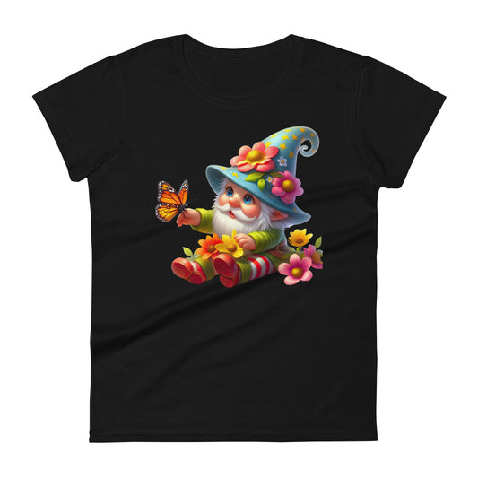 Women's Short Sleeve T-Shirt "Garden Gnomes" Daisy 4