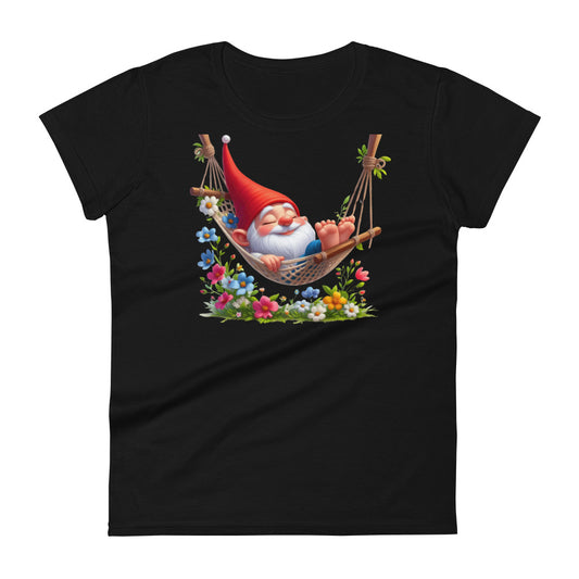 Women's Short Sleeve T-Shirt "Garden Gnomes" Napping Daisy