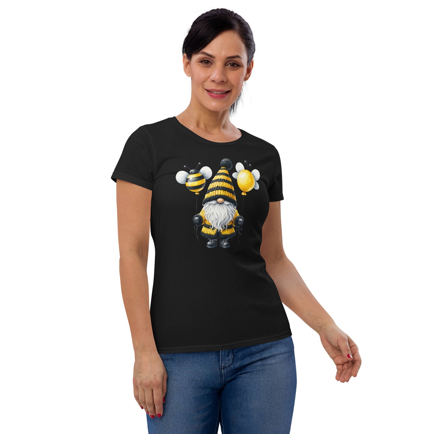 Women's Short Sleeve T-Shirt "Bee & Honey" Gnomes #4