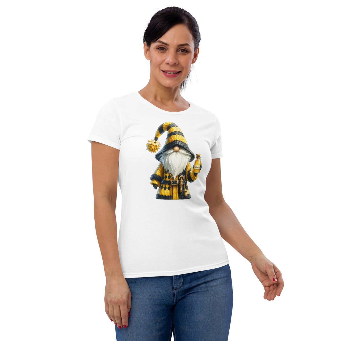 Women's Short Sleeve T-Shirt Bee & Honey Gnomes #02