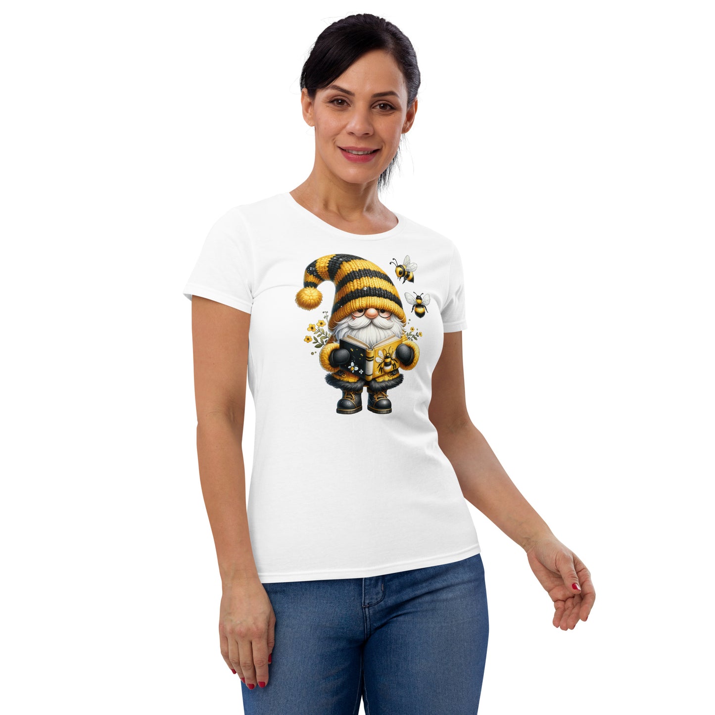 Women's Short Sleeve T-Shirt "Bee & Honey" Gnomes #3