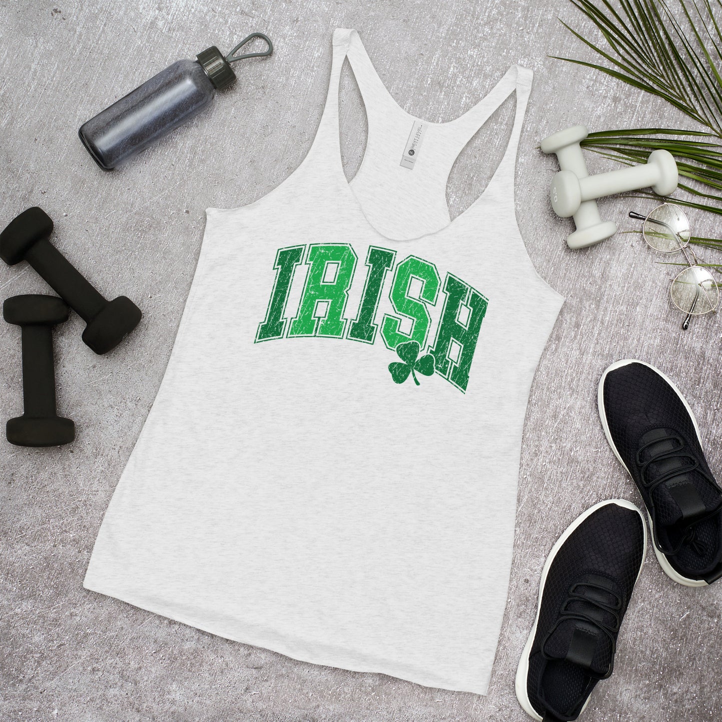 St. Patrick's, IRISH, Retro, Women's Racerback Tank
