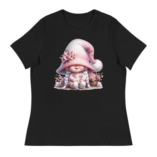 Women's Relaxed T-Shirt "Cherry Blossom Gnomes" #4