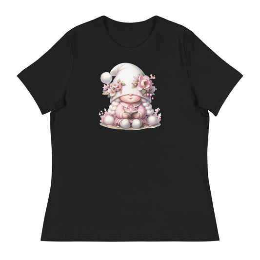 Women's Relaxed T-Shirt "Cherry Blossom Gnomes" #1`