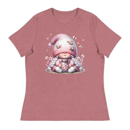 Women's Relaxed T-Shirt "Cherry Blossom Gnomes" #2