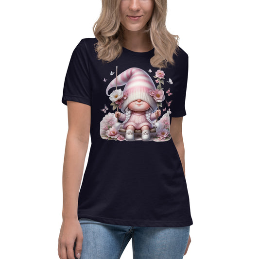 Women's Relaxed T-Shirt "Cherry Blossom Gnome" #7