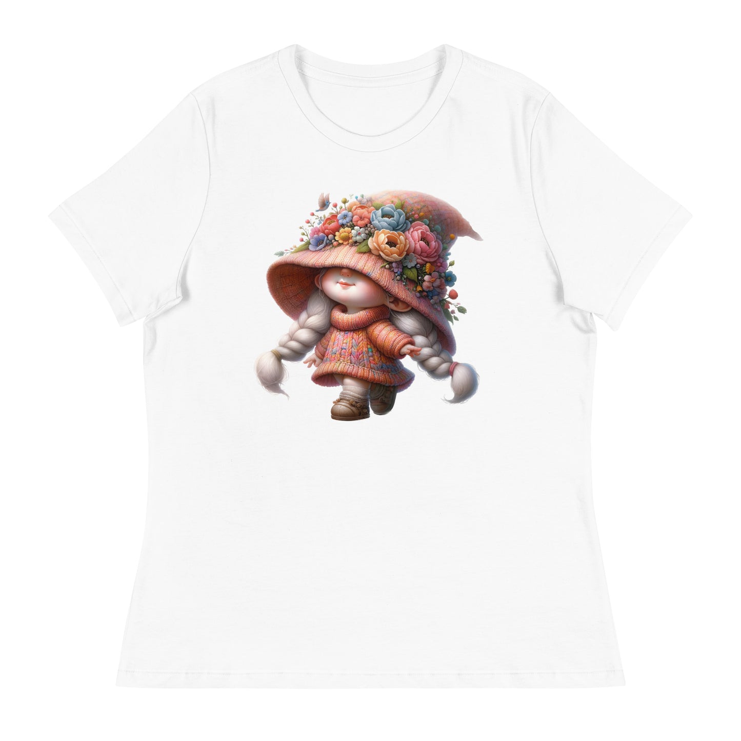 Women's Relaxed T-Shirt "Spring Girl Gnomes" #10