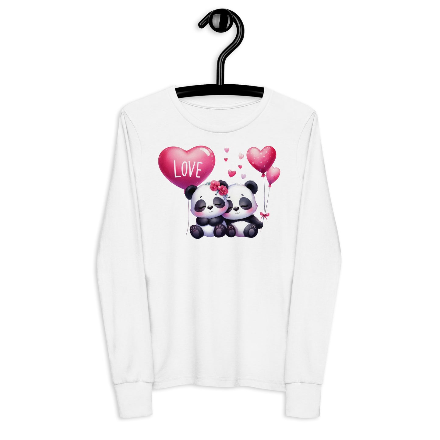 Teen Kawaii Panda Youth long sleeve tee