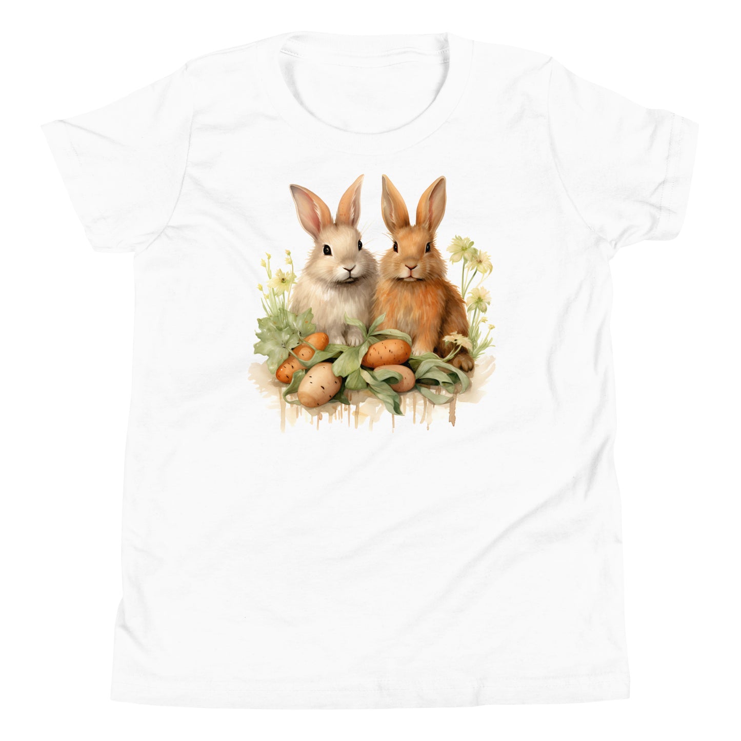 Youth Short Sleeve T-Shirt A pair of Bunnies